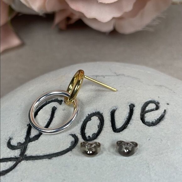 New 925 Double Circle Earrings - Picture 8 of 9